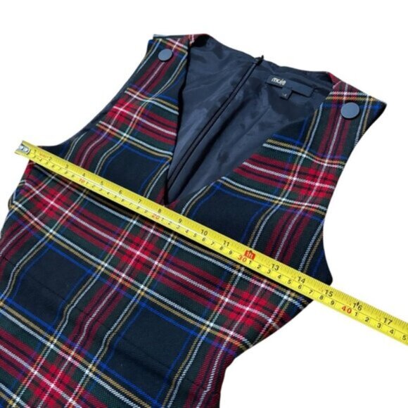 Maje Iris Plaid Skirt Overlay Romper Size XS - Picture 8 of 9